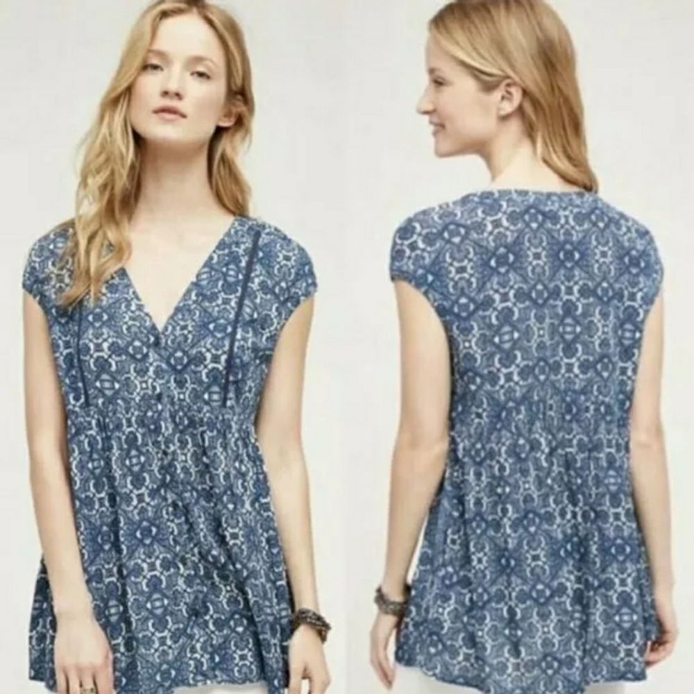Anthropologie Vanessa Virginia Size Large Tunic 